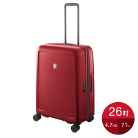 VICTORINOX 瑞士維氏CONNEX 可擴充26吋硬殼行李箱-紅