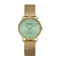【PAUL HEWITT】德國原廠 Sailor 33mm 金框 綠面 米蘭帶 光動能 女錶 手錶(PH-W-0512)