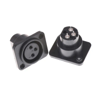 2pcs XLR Jack Perempuan 3 Pin 3 Panel Panel Mount Cassis Socket Connector