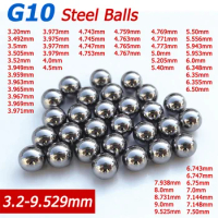 50pcs 3.2-9.525mm G10 Bearing Steel Balls Solid Smooth High Precision GCR15 Chrome Steel Ball Screw Rod Sliding Block Guide Ball