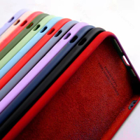For XiaoMi RedMi Note 9 9s Pro 10 11 11S 10s 10T 9T 8 8T 7 Pro 9A 9C 10C Poco X3 F3 Soft Solid Candy Cover Liquid Silicone Case