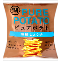 (即期良品)湖池屋 PURE POTATO海鮮醬油風味薯片 52g