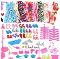 Paket 10 baju 10 aksesoris 10 sepatu untuk boneka tinggi +/- 30cm