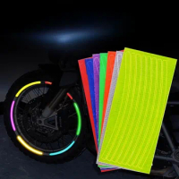 Practical Wheel Stickers High-quality Bicycle Accessories Mountain Bike Car Sticker Fluorescen Bicycle Tire Reflective Sticker