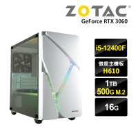 【NVIDIA】I5六核{奧利佛}RTX3060-12G獨顯水冷電玩機(i5-12400F/微星H610/16G/1TB/500G_M.2)