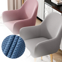 Chair Cover New Dining Table Chair Cushion Cover One-piece Curved Nordic Low Back Plus Full Bag with Armrest Chair Cover
