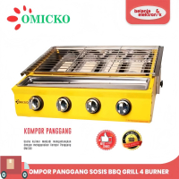 OMICKO Kompor Panggang Sosis Bakar 2 3 4 Tungku Serbaguna Praktis Efisien Cocok Usaha Rumahan Bisa C
