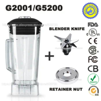 Container with Blade and Lid Blender Container,Compatible G2001 G5200 G1100 G5500 G7700 G7000, Professional Blender Accessories