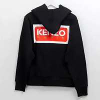Hoodie KENZO PARIS SQUARE POCKET BACK RED BLACK HOODIE 100% ORIGINAL XL