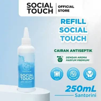 REFILL Pocket Hand Sanitizer Food Grade - Social Touch Germ Free 250mL - Santorini - Blue