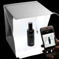 20*20cm 30*30cm 40*40cm Mini Folding Studio Diffuse Soft Box Lightbox With LED Light Black White Photography Background Photo