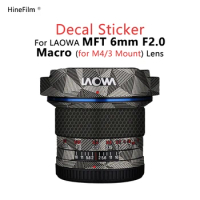 Laowa MFT6 F2 M43 Mount Lens Skin For LAOWA MFT 6mm F2.0 C&amp;D-Dreamer Lens Protector Coat Wrap 3M Vinyl Sticker Film