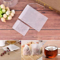 Woven Spices Empty Non Filling Tea For Disposable Green With Herbal Bags 100pcs Strings Oolong One-time Flower Loose Accessories