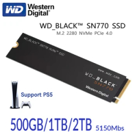 Western Digital SN770 WD Black 500GB 1TB 2TB NVMe M.2 SSD PCIe 4.0 2280 M2 SSD for PS5 Gaming Laptop Computer Mini PC Desktop