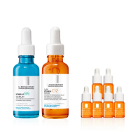 【理膚寶水】B5彈潤修復精華30ml+C12肌光活膚精華 30ml 買60送60超值組(透亮發光)