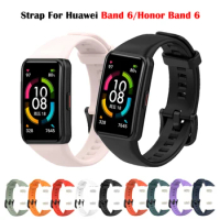 Watchband for Huawei Honor Band 6 correa Silicone Replacement Strap Bracelet For Huawei Band 6/6 Pro Smart Watch Accessories