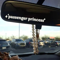 Passenger Princess Mirror Car Decal Minimalist Quotes Cute Girly Car Vinyl Art Sticker Decals Decor Car Interior Accessories