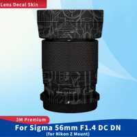 For Sigma 56mm F1.4 DC DN for Nikon Z Mount Decal Skin Vinyl Wrap Film Camera Lens Body Protective Sticker Protector Coat