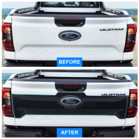 Full Tail Gate Cladding Cover Tailgate Protector Guard For Ford Ranger T9 2023 2024 Wildtrak Sport XLT XLS XL Car Accessories
