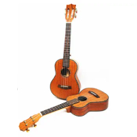 23" Concert Ukulele All Solid Wood Guitar Mini Hawaiian 4 strings Guitar Mahogany Body Ukelele professional Uku