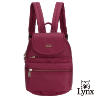 【Lynx】美國山貓輕量尼龍布包多隔層機能後背包 手提/雙肩/翻蓋 紅色