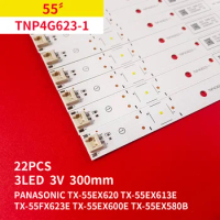 New 5Set LED Backlight Strip 3 Lamps for 55" TV TNP4G623-1 MVCVTN-0 1803 E179240 Panasonic TX-55EX620 TX-55EX613E TX-55FX623E
