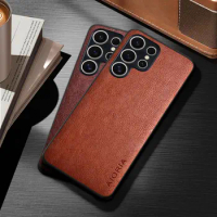 Case for Samsung Galaxy S24 S23 S22 S21 S20 Ultra Plus 5G funda solid color vintage leather coque cover