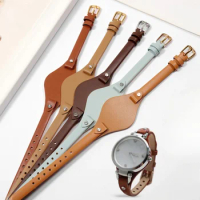 Genuine Leather 8mm Watchbands for Fossil Soft Es3077es2830es3262es3060 with Stand Base Women Multicolor with Tool Watch Strap