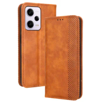 Redmi Note 12 Pro 5G TURBO Retro Leather Flip Case Wallet Book Magentic Cover For Xiaomi Redmi Note 12 Pro Note12 SPEED 4G Bags