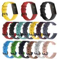 200PCS Silicone Wristband Wrist Strap Smart Watch Band Strap Soft Watchband Replacement Smartwatch Band For Fitbit Charge 3 4