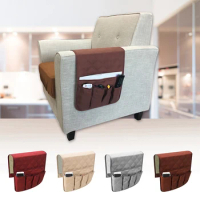 Waterproof Sofa Chair Arm Rest Storage Bag Bedside Couch Remote Control Phone Storage Box Magazine Sundries Organizer