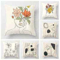 Nordic fall home decor autumn throw pillow cover sofa Cushion cover luxury modern 45x45cm 45*45cm 50x50 60x60cm 40x40cm abstract