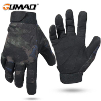 Summer Men Tactical Gloves Hunting Black Full Finger Glove Army Military Bicycle Mitten Camo Airsoft Hiking Climbing Shooting