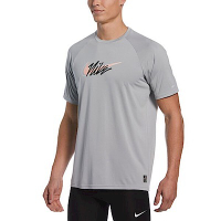 Nike Script Logo [NESSC653-079] 男 T恤 短袖上衣 防曬衣 抗UV 吸濕 排汗 灰