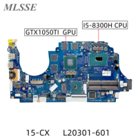 For HP 15-CX Laptop Motherboard LA-F841P W/SR3Z0 I5-8300H CPU N17P-G1-A1 GTX1050TI 4GB GPU L20301-601 L20301-501 L20301-001