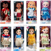 Original Disney Animators Princess Collection Doll Elsa 40cm Snow White Anna Belle Ariel Anime Figure Model Animator Doll Toys