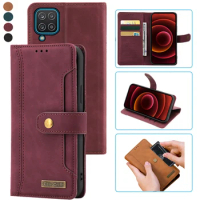 Samsung Galaxy A12 4G Case Notebook Style Card Case Leather Wallet Flip Cover For Samsung Galaxy A12 5G Luxury Cover Stand Card