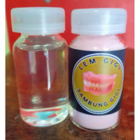 Bahan sambung gigi palsu - lem gigi - perekat gigi - lem gigi palsu yang patah Mulut