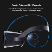 3D เสมือนจริง VR แว่นตาชุดหูฟังศัพท์สมาร์ทแว่นตาหมวกกันน็อคอุปกรณ์เลนส์สมาร์ทโฟน Viar หูฟังสำหรับ  Android Game