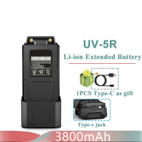 Baofeng UV 5R Battery Type-C Charger Thicker 3800mAh BL-5 For Radio UV-5RC UV-5RE BF-F8 BF-F8HP GT-
