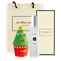 *Jo Malone 秘境花園睡蓮古龍水30ml+聖誕樹造型毛巾[附禮盒+提袋]-香水航空版