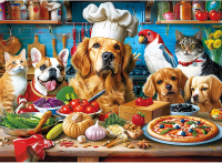500 Piece Puzzles for Adults Funny Puppy Animal Jigsaw Puzzles Food Kitchen Jigsaw Puzzle AnimalLove