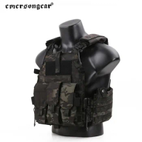 Emerson 094K Plate Carrier W/ Mag Pouch ROC Molle Tactical Vest Airsoft Hunting Shooting Body Guard Armor Protective Gear