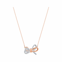 【SWAROVSKI 官方直營】Lifelong Bow 多色優雅蝴蝶結項鏈 母親節禮物(Lifelong Bow)