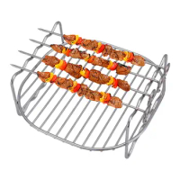 Air Fryer Rack Set Multi-Purpose Double Layer Rack Stainless Steel Cooking Steaming Roasting Rack For Oven Pot Air Fryers