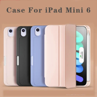 Smart Case for iPad mini 6 Case for mini 6th 2021 Back Case with Pen Holder, Tri-Fold Stand Case for iPad mini 6th 8.3" Case