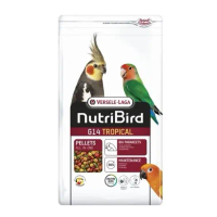 ✭NutriBird G14 Tropican เม็ดสี  สำหรับนก คอนนัวร์ ค็อกคาเท็ล ริงเน็ค แพ็คเก็จ 1 K.G❋