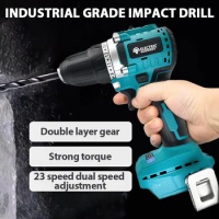Electric Goddess 10mm Brushless Cordless Electric Hand Drill Screwdriver 2 Speed 23 Torque Setting Power Tool for Makita 18v