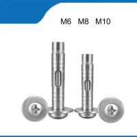 High Quality M6 M8 M10 1/2/4PCS 304 Stainless Steel Phillips Pan Head Expansion Bolt Concrete Anchor Bolt
