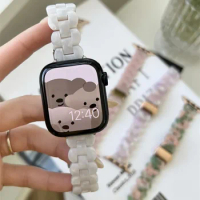 Girl Resin Strap For apple Watch Band 7 44mm 40mm 42mm 38mm 41mm 45mm New Correa Loop Watchband For iwatch 7 6 se series 5 4 3 2